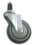 100mm Swivel Castor (pressed steel) with Round 24/27 Expander