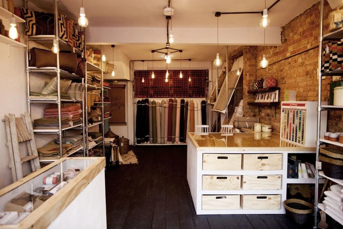 Traditional Draper's with Modern Shop in London