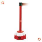Hi-Vis Belt Barrier, Red Post, Red/White Belt