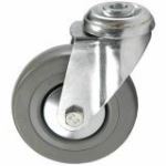 Swivel Castors - Grey Rubber Tyred