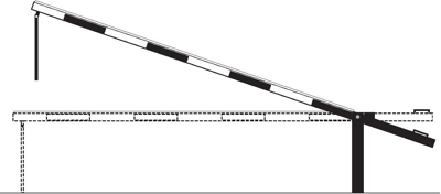 Boom Barrier System Counterweight Integrated Support Arm