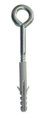 Scaffold Restraint Eye Bolts 12 x 160mm, with Nylon Plugs (Box of 10)