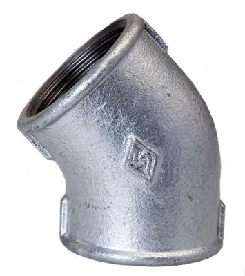 45 Degree Elbow Galvanised
