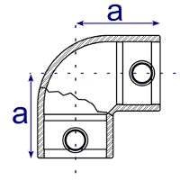 Interclamp 125 90 degree elbow joint diagram